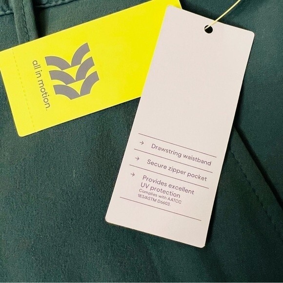 All In Motion Shorts Men's XXL Green UV Protection Drawstring Waist Pockets New - Picture 6 of 11